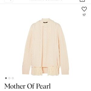 Mother of Pearl Tie Neck Sweater
